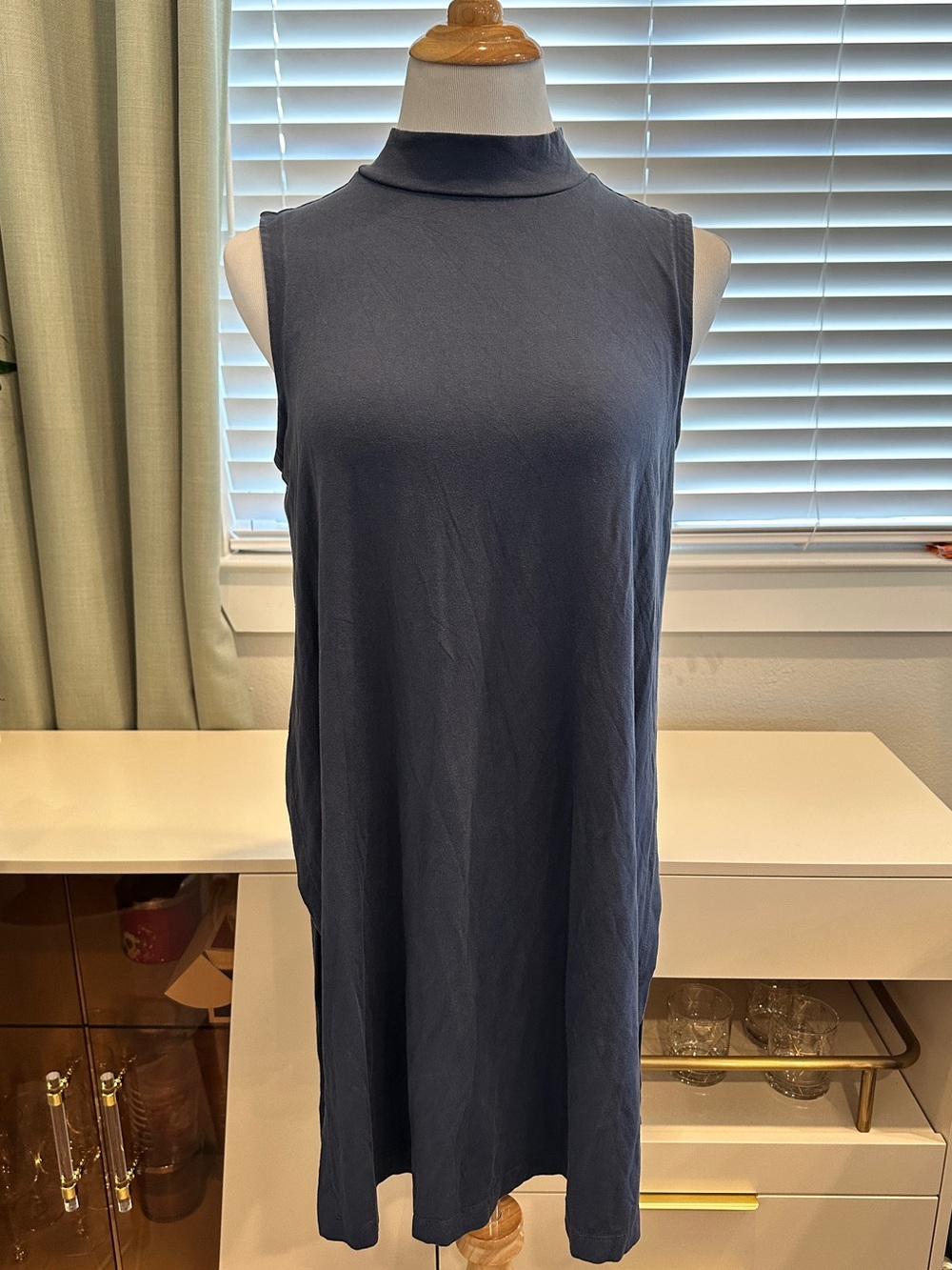 Eileen Fisher Navy Blue Turtleneck Tunic